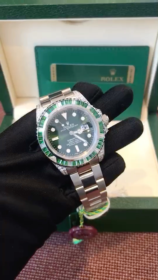 9090升级版n厂劳力士绿宝石钻面绿水鬼!
