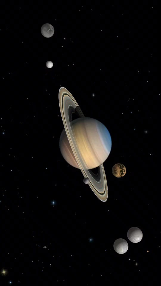 看土星和土卫们,关注我哦