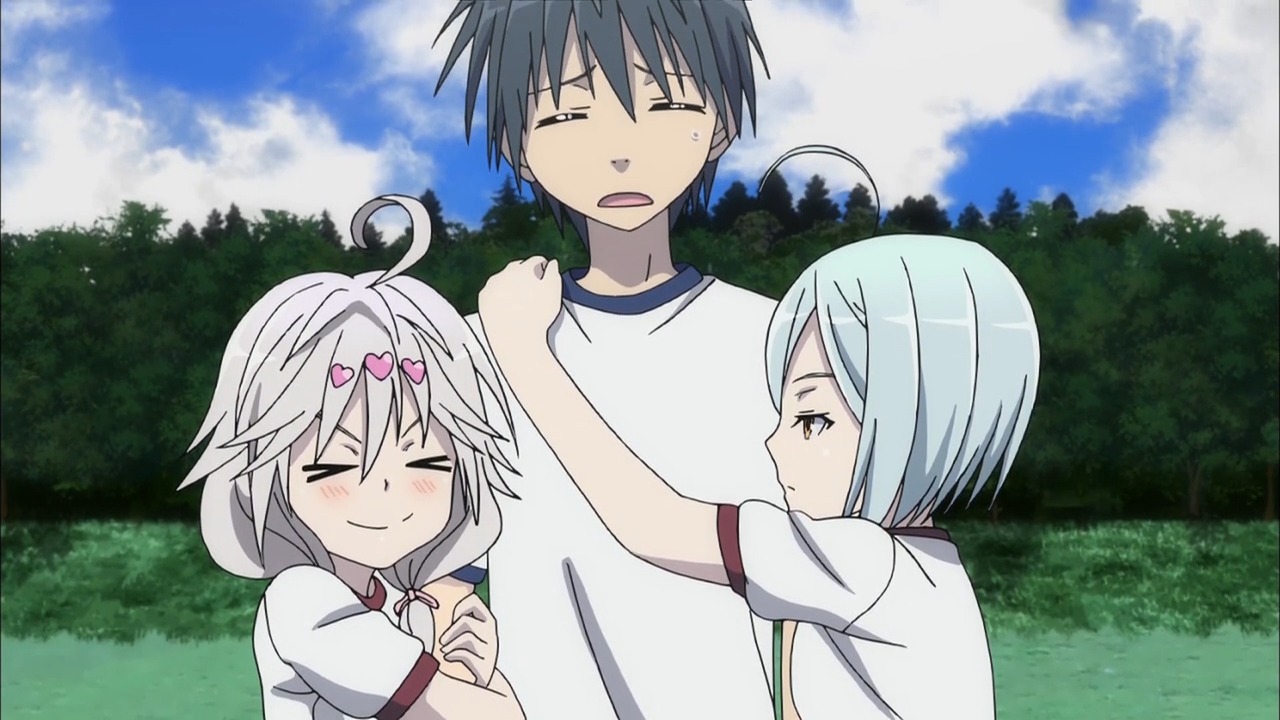 动漫名场面:左拥右抱的男主