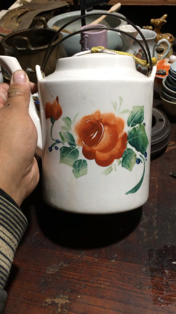 文革手绘提梁壶,全品,保老,只需148包邮到家