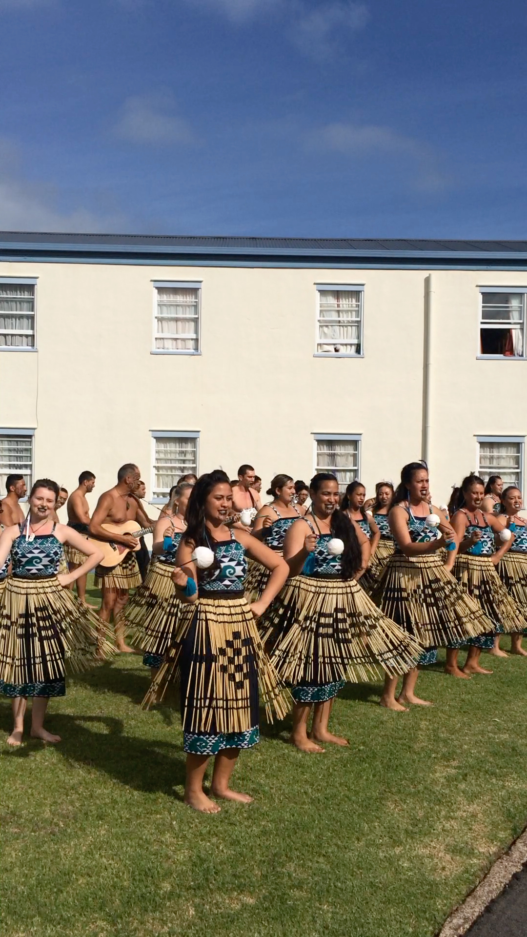 新西兰毛利人的歌舞表演.