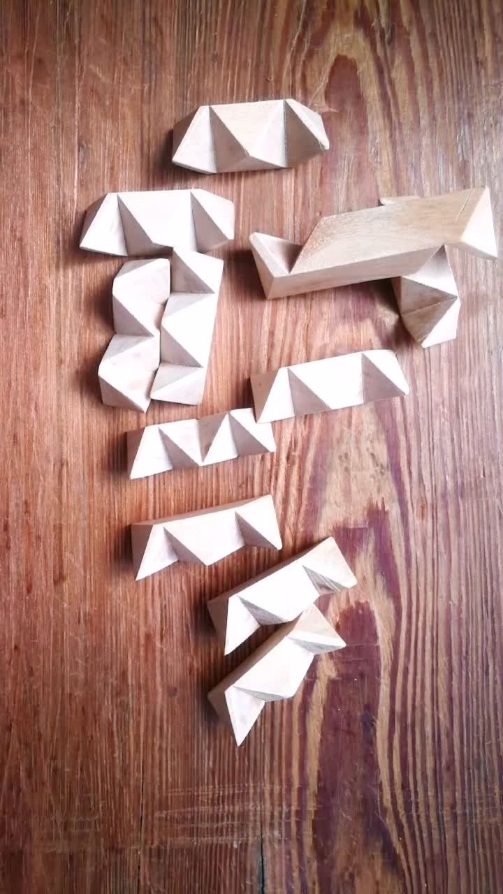 鲁班锁双子星锁,可以无限延伸