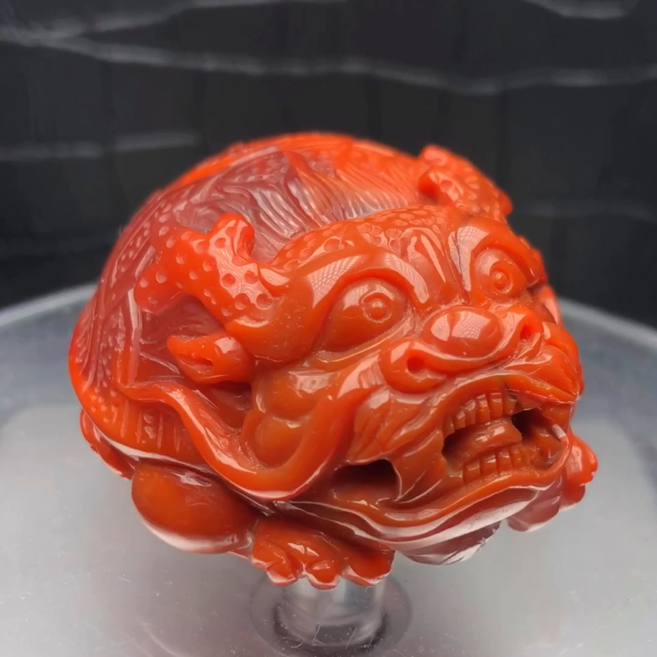 南红玛瑙龙龟,欣赏欣赏