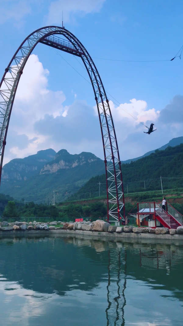 17 蹦极,空中飞人,勇敢者的挑战.好玩又刺激的山西云丘山!