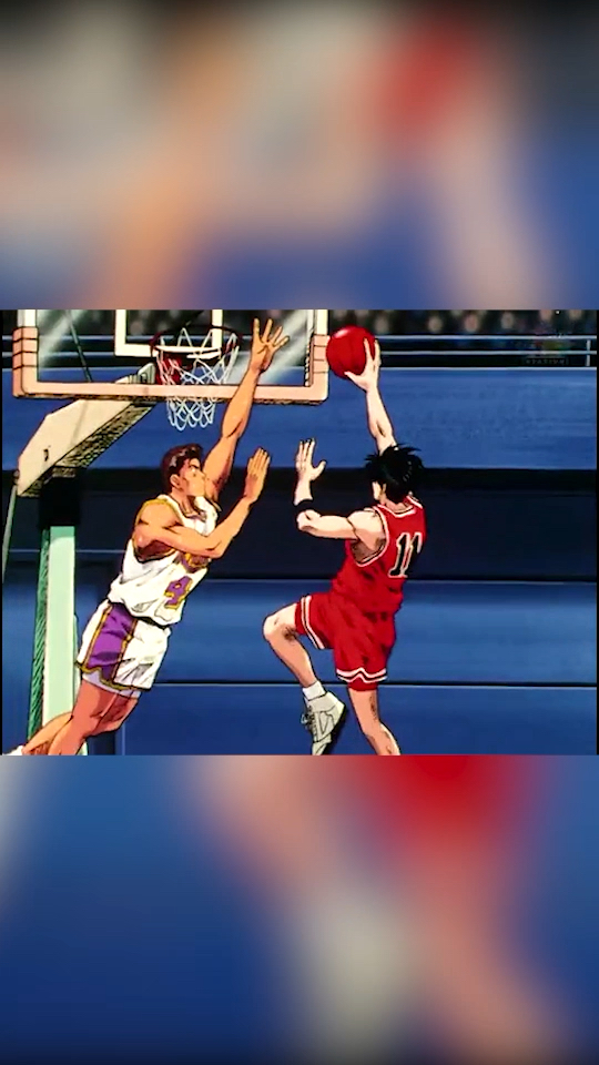 流川枫和牧神的对决,流川枫一击爆扣惊呆全场人