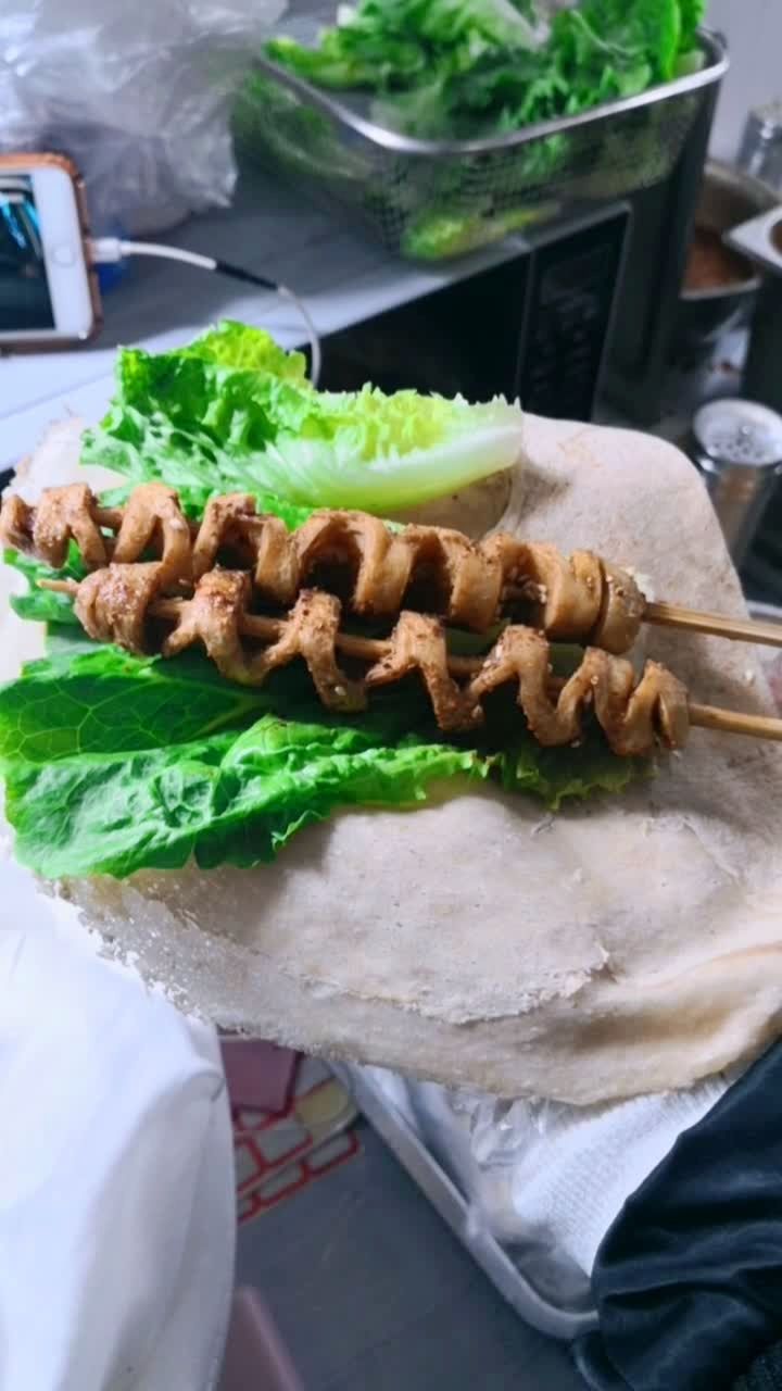 烤面筋卷饼