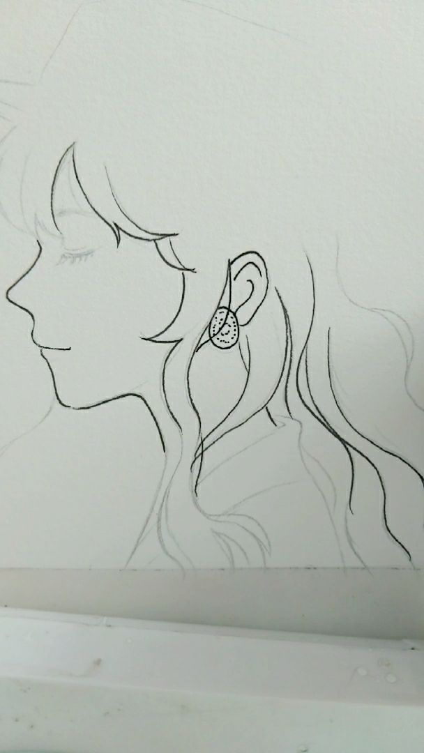 黑白线条森系女孩