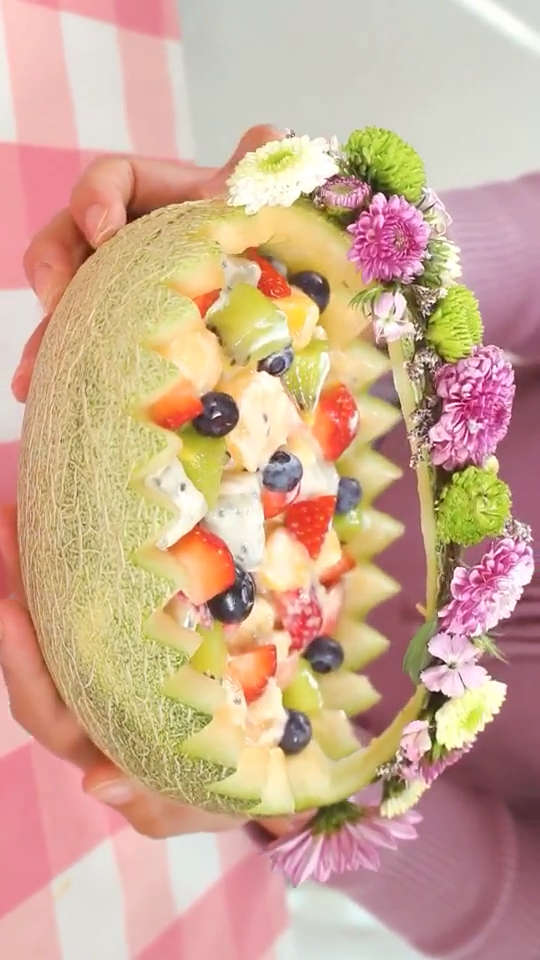 哈密瓜花篮