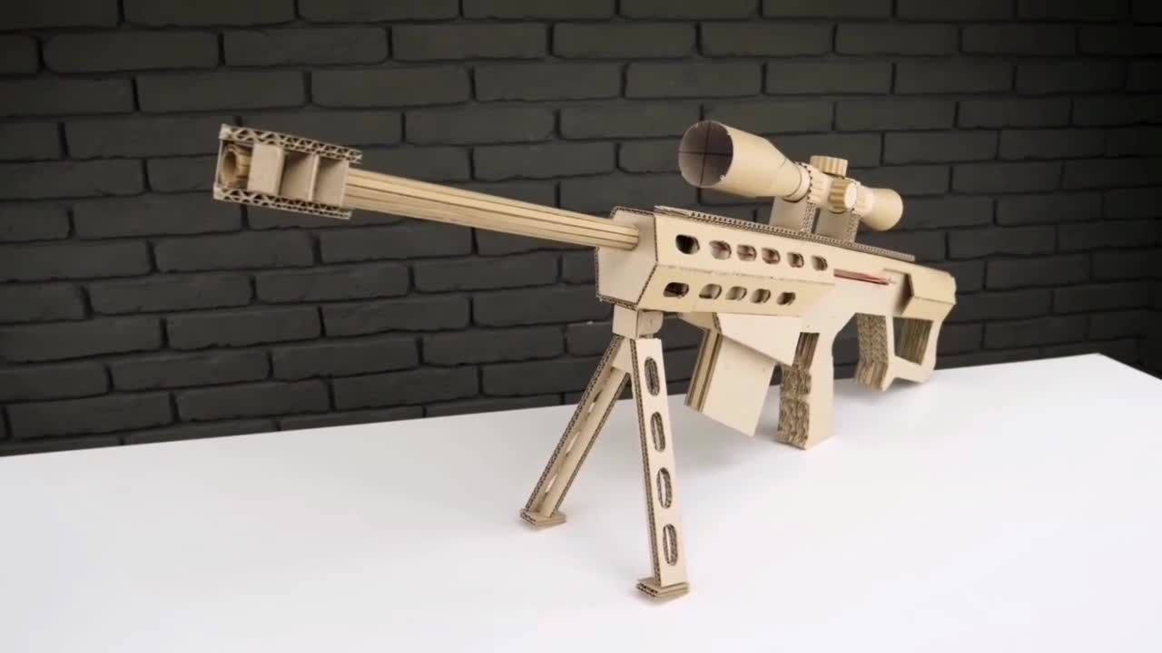 屌炸天!用瓦楞纸做的狙击枪!