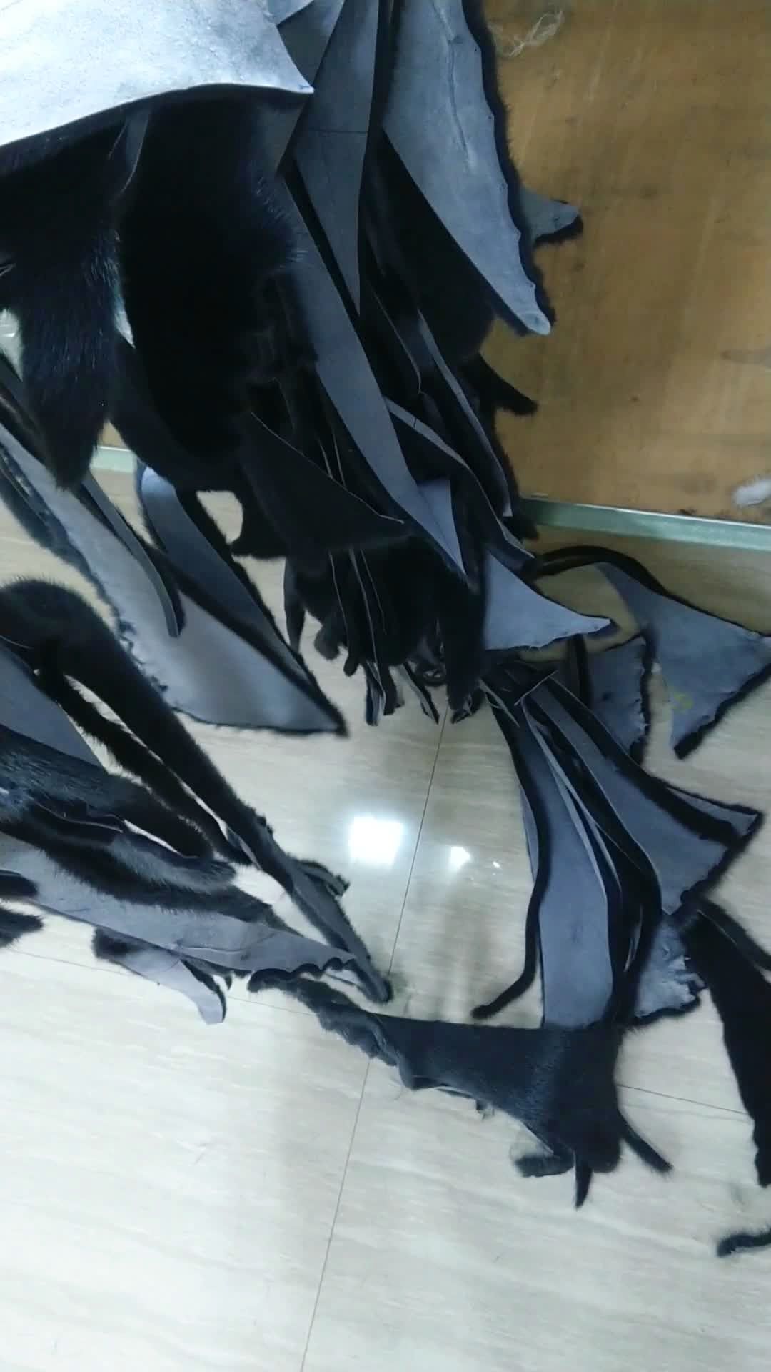 水貂皮大衣制作过程-放刀后的效果