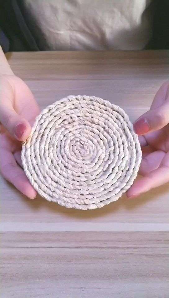 教你用草编日式杯垫!