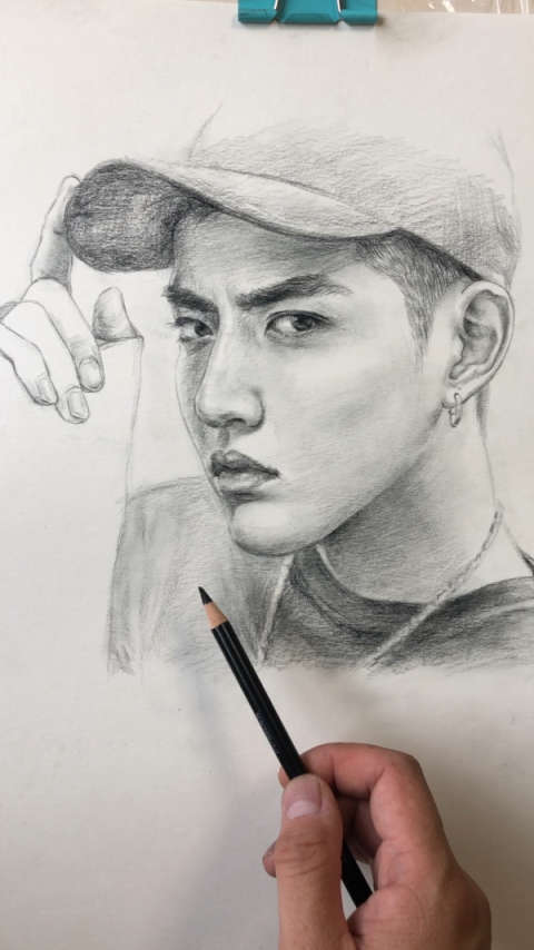 素描一张小帅哥
