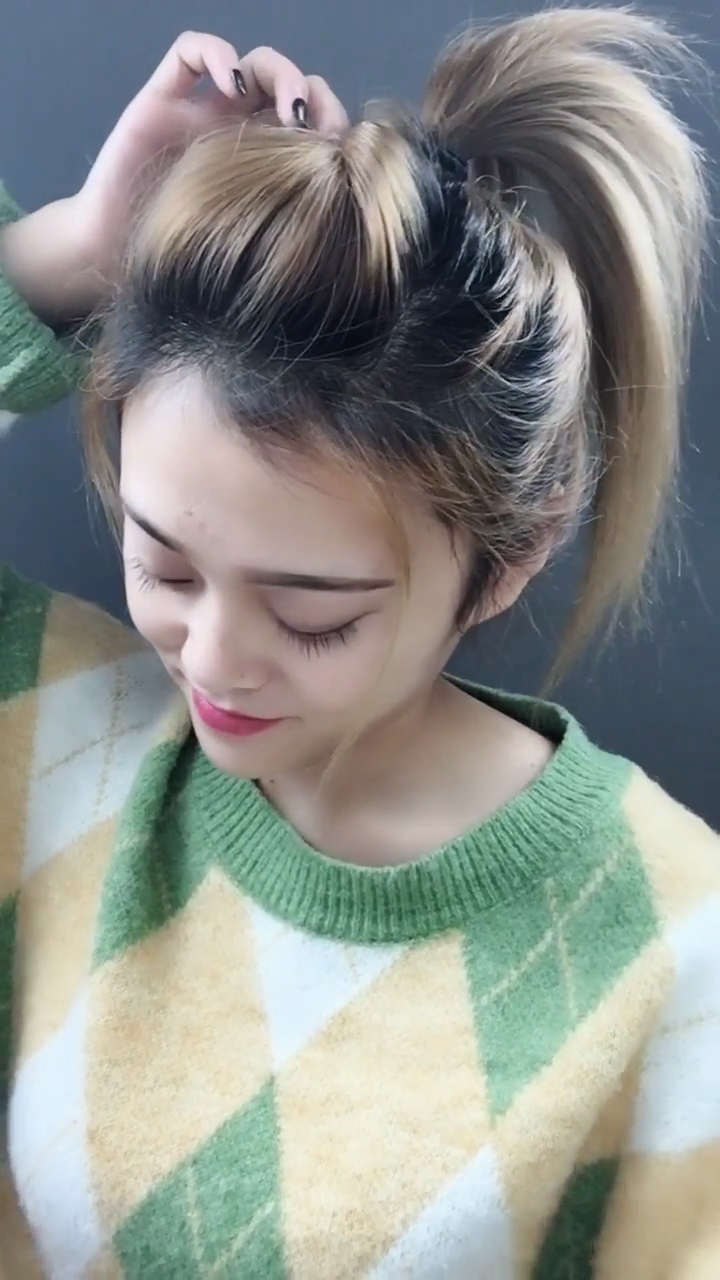 高马尾 丸子头这样扎,显高98