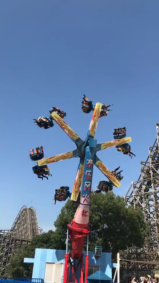 欢乐风火轮,360°高空旋转,表示害怕等级最高.