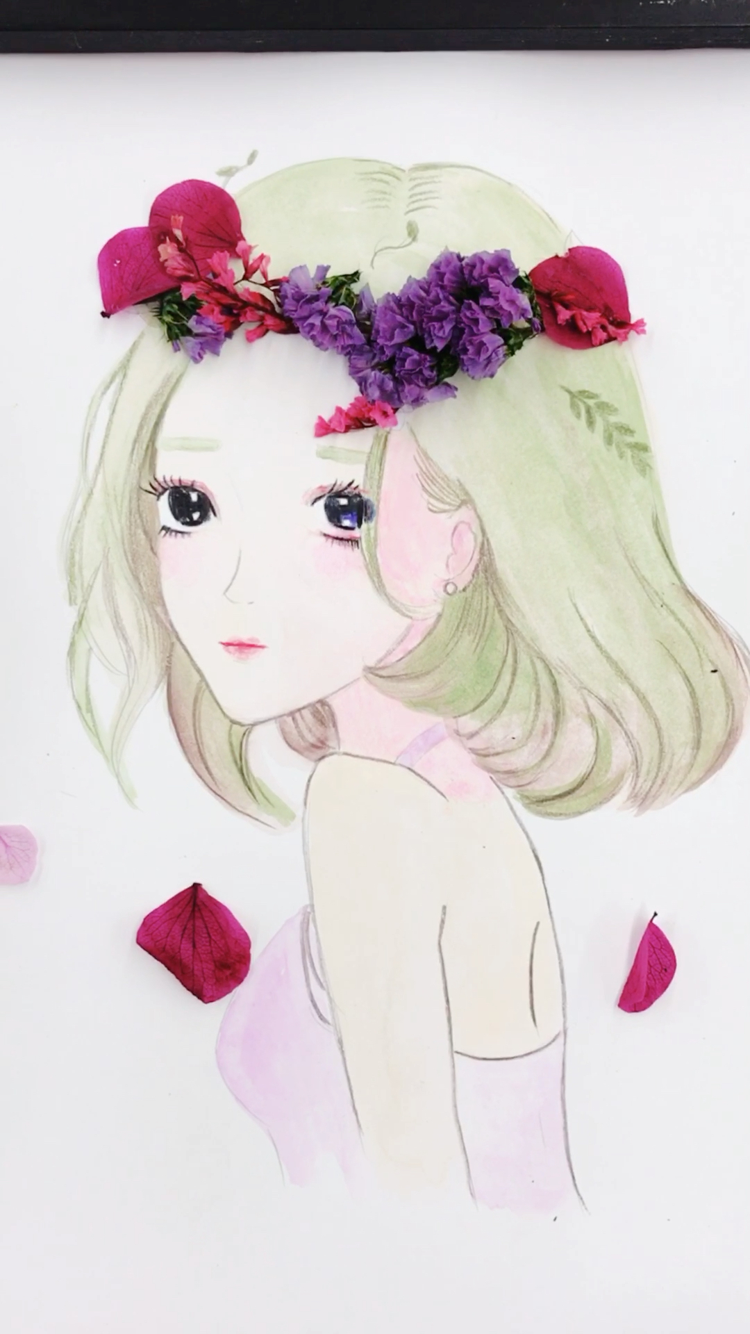 快速简单的～戴花环的女孩