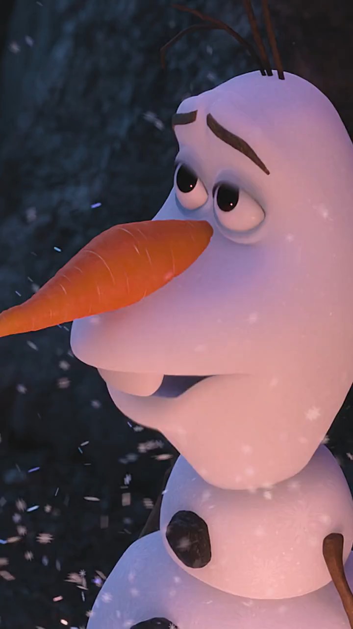 可爱的雪宝要融化了,小姐姐伤心#动漫