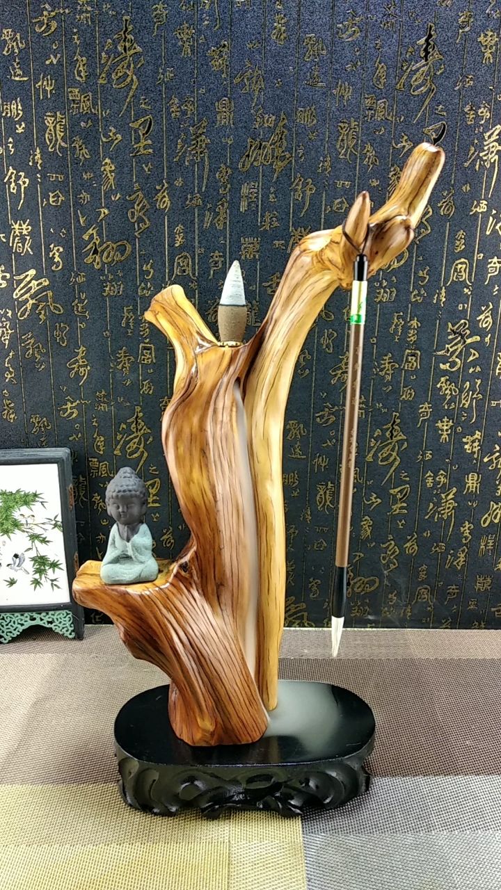 精品崖柏意境倒流香摆件,看时光不老,岁月静好,焚一炷香,烫一壶茶