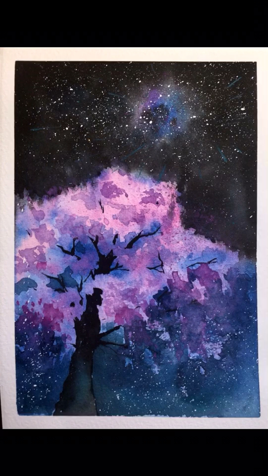 星空下的樱花树 喜欢嘛,点个赞呗78157815