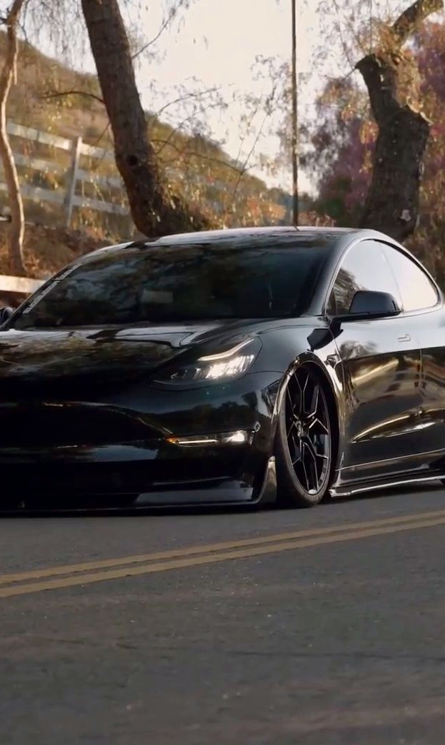 特斯拉model3 #黑武士 #气动避震