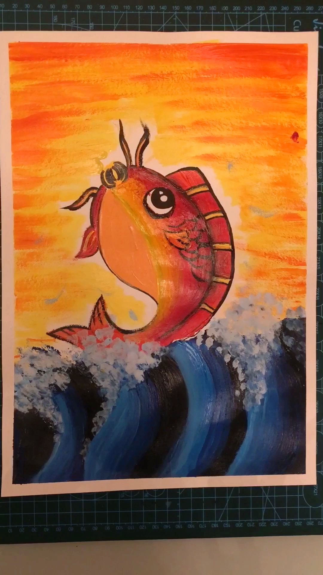 听说微胖的鱼儿最美,那不就是0469♀15本鱼嘛 水粉画 小胖鱼