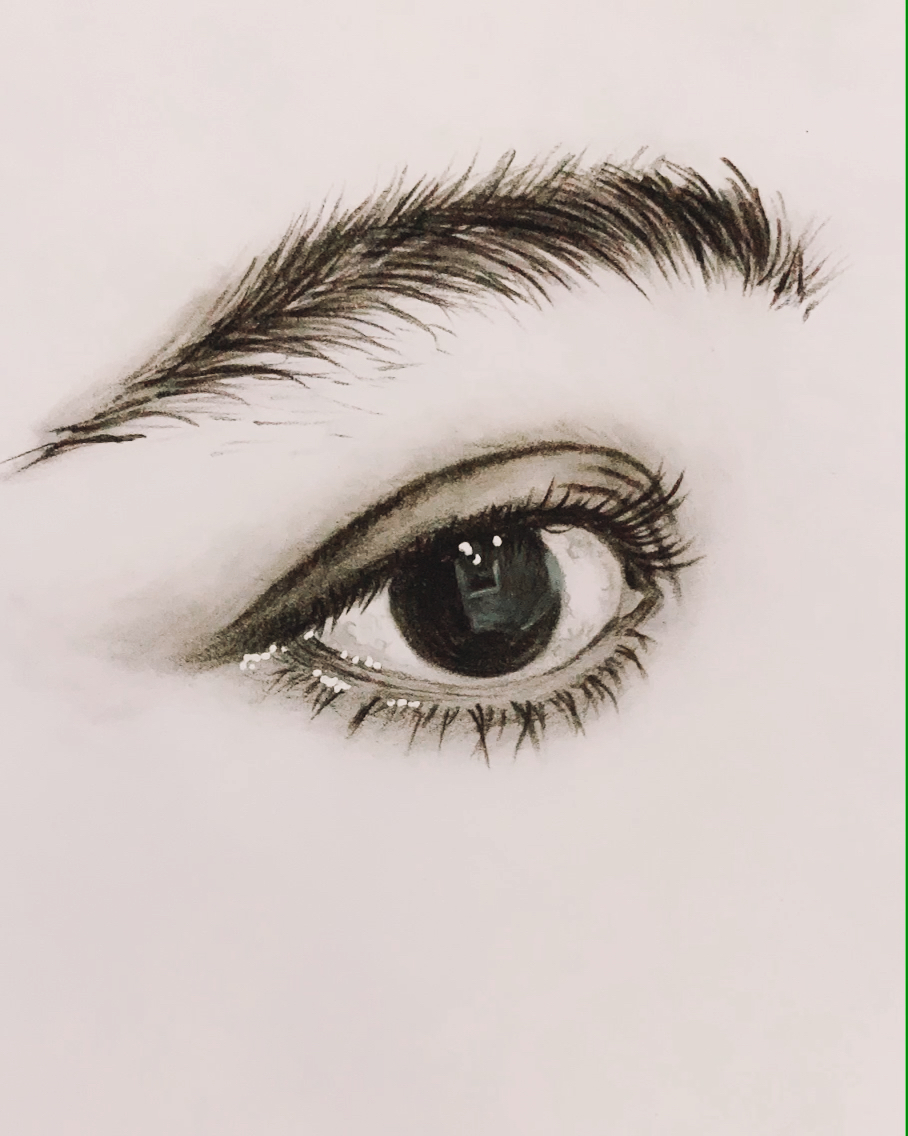 铅笔手绘7815侧面眼睛9915想免费学的关注我吧