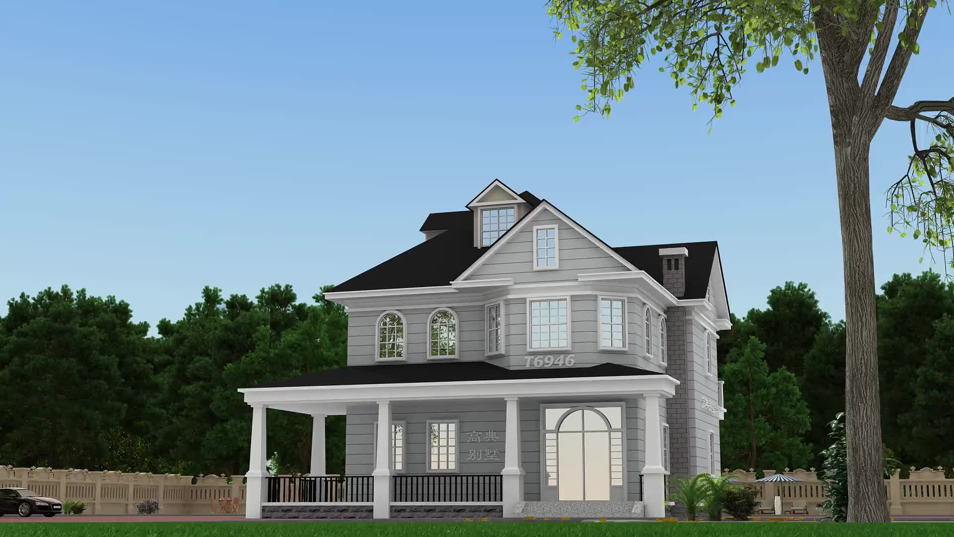 美式风格别墅,外观精致布局也是相当的朴实