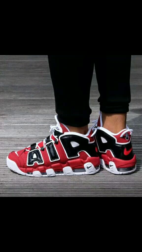 原装9399nike air more uptempo og 耐克皮蓬系列"大air"黑红公牛