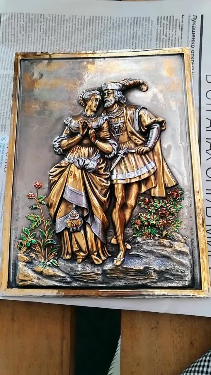 铜版画,俄罗斯老艺人手工制作