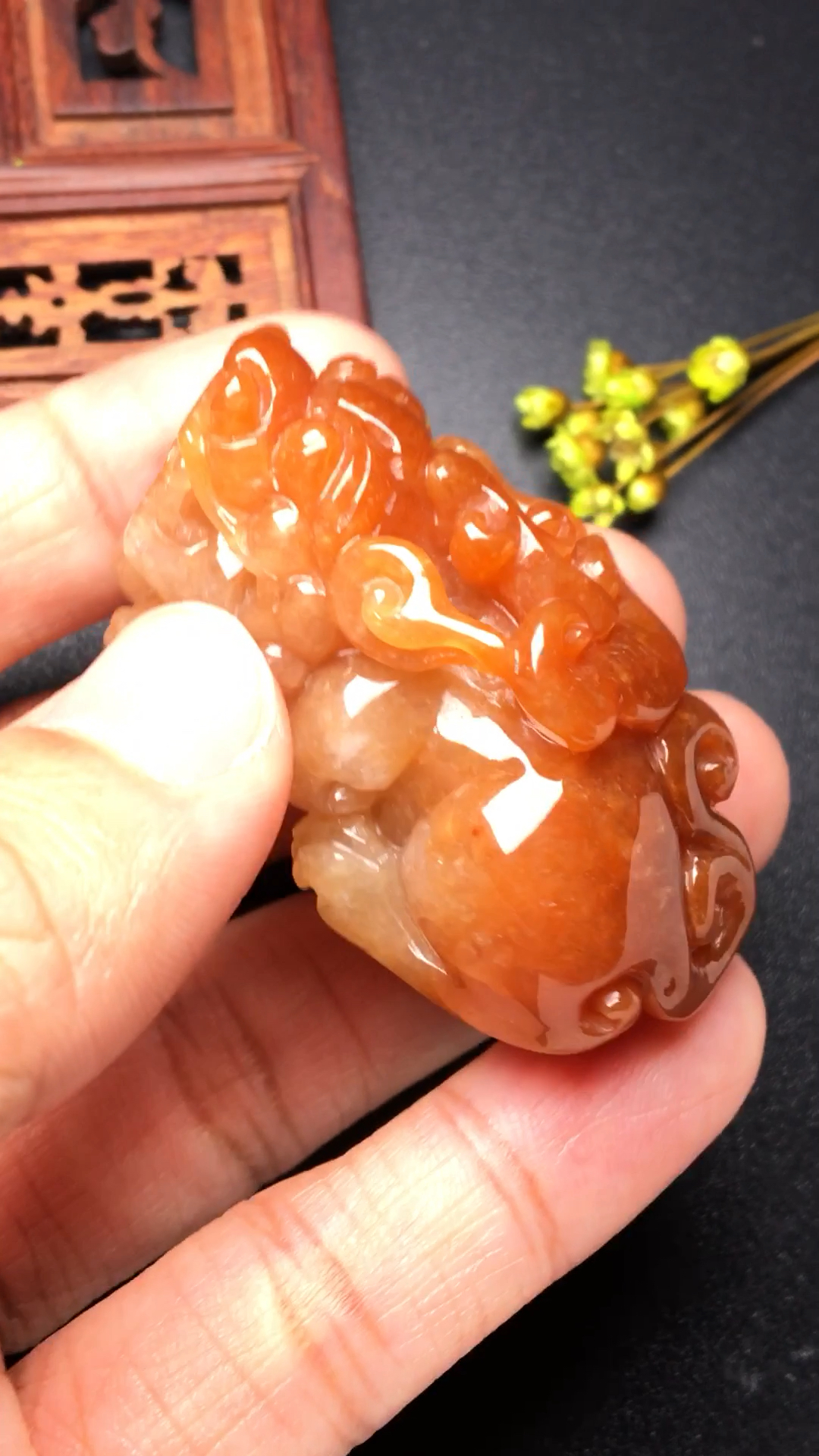 959071595红翡貔貅,色泽浓艳,雕工精致,厚装,佩戴精美,喜欢请私信