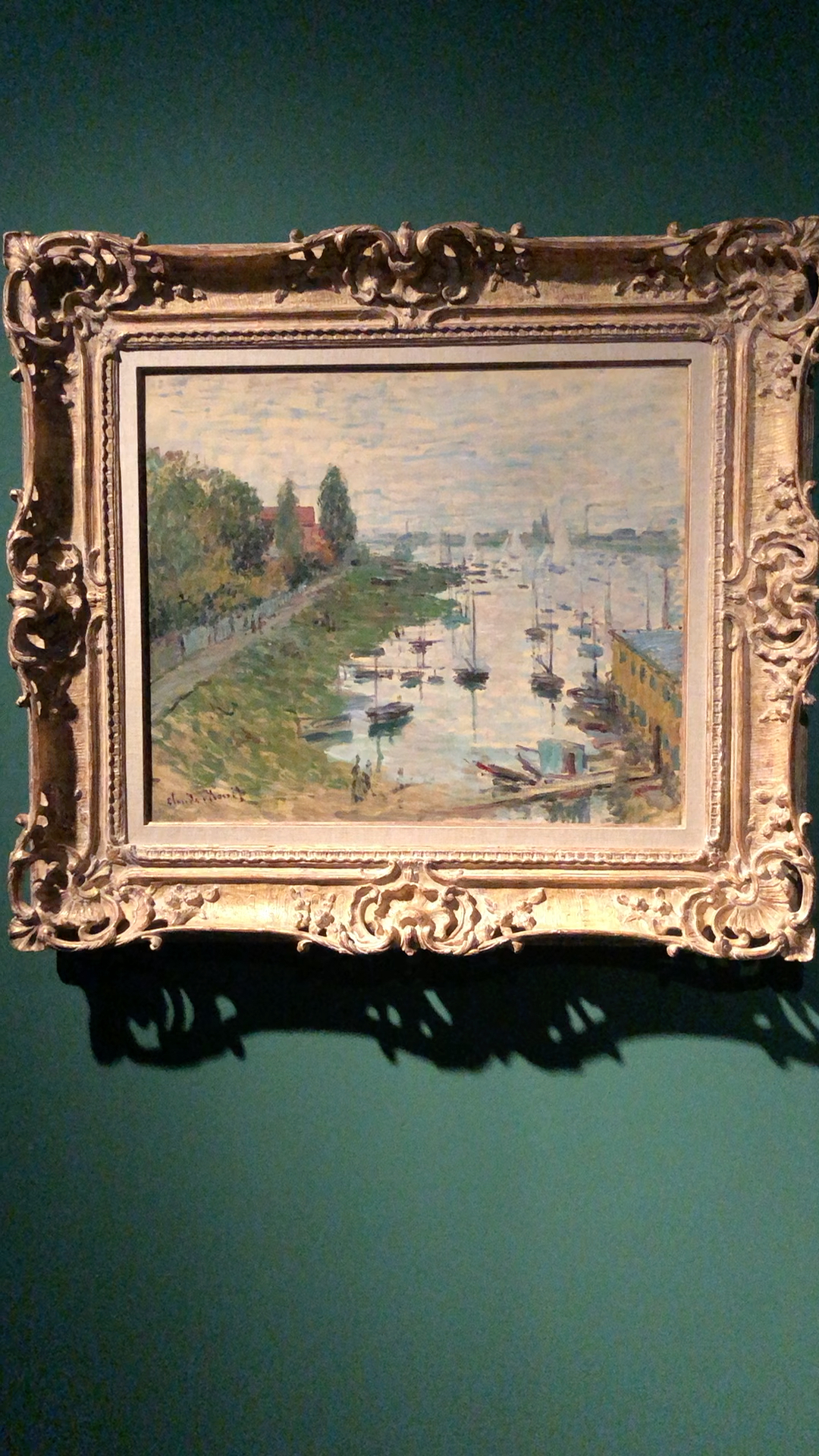 莫奈真迹《阿让特伊的港口》@{uid:1502349662339070,nick:经