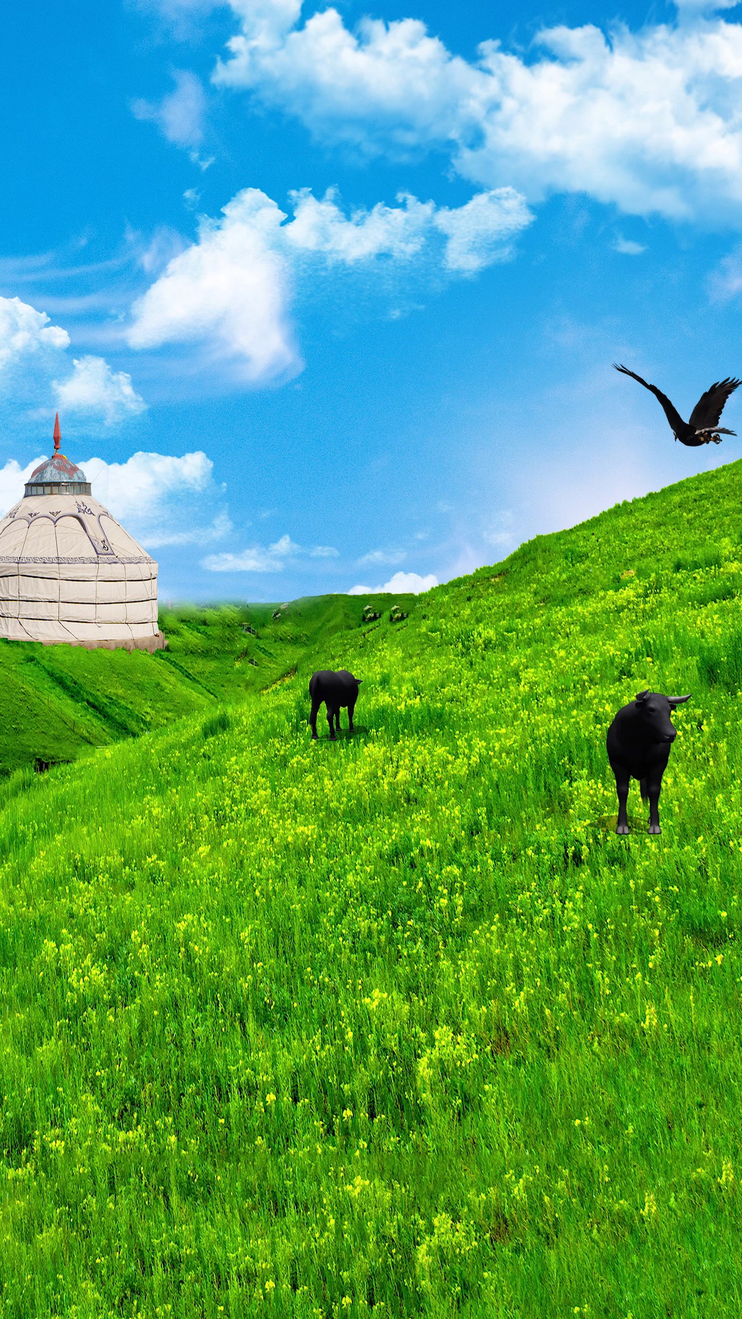 场景是假的,草原是假的,蓝天是假的,每个人都有一段说不出口的故事,你