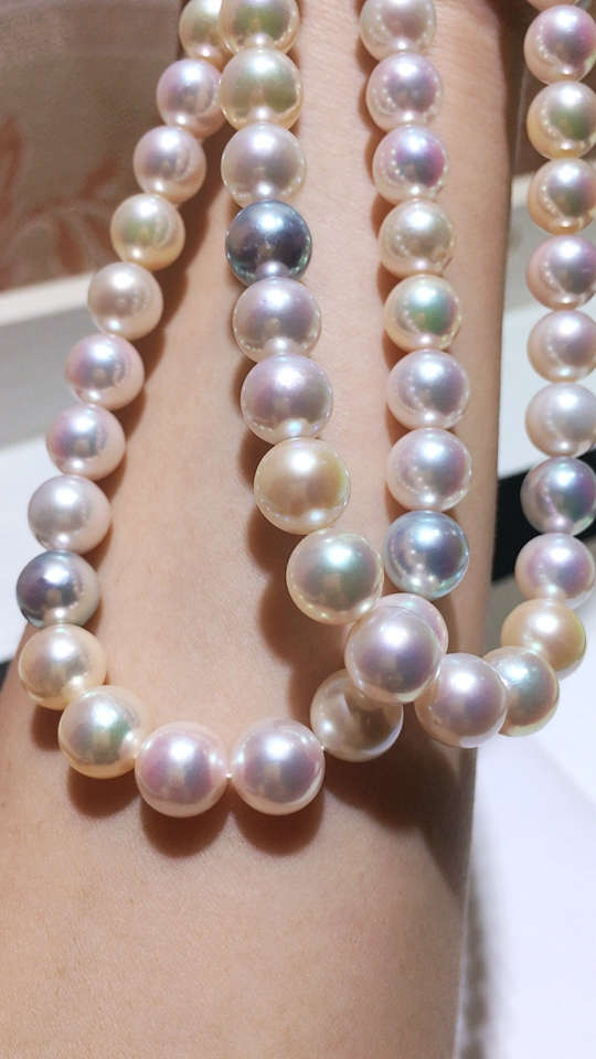糖果色海水珍珠项链