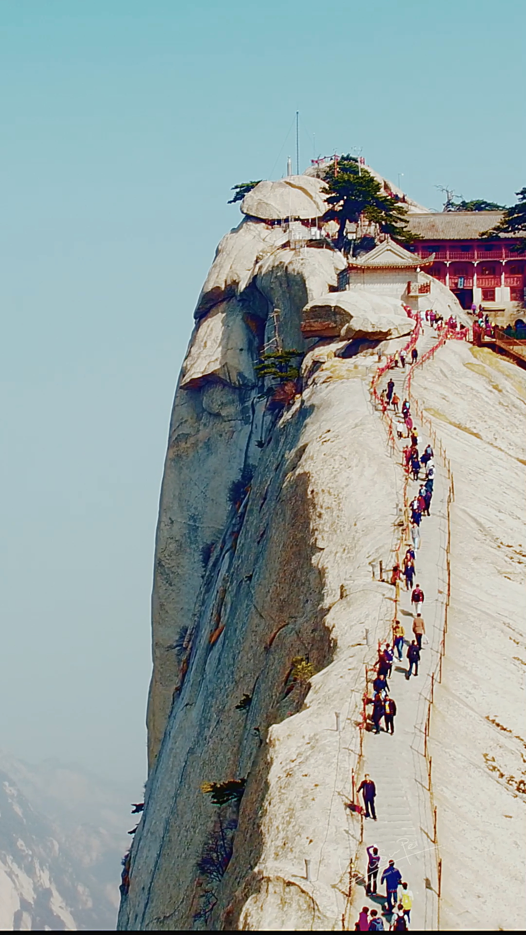 航拍 西岳 华山 飞的脚发抖
