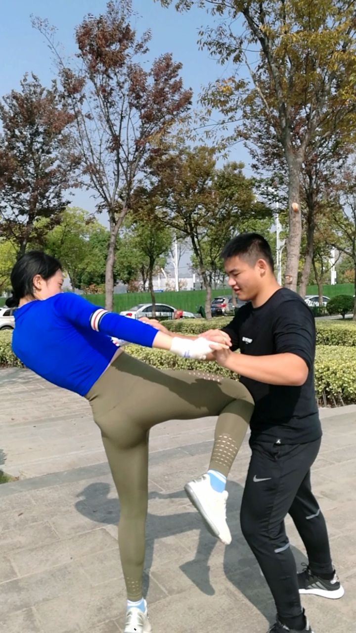 女子防身,泰拳顶膝训练!969696
