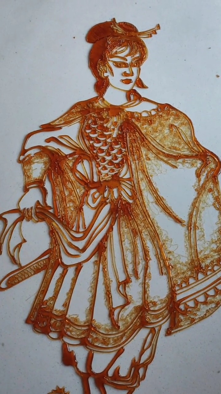 中国工笔人物糖画创始人,中国非物质文化遗产传承人.#糖画 #手艺人