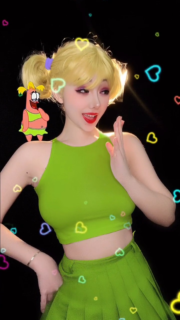 派大星穿女装的样子绝对是你意想不到的美!#仿妆