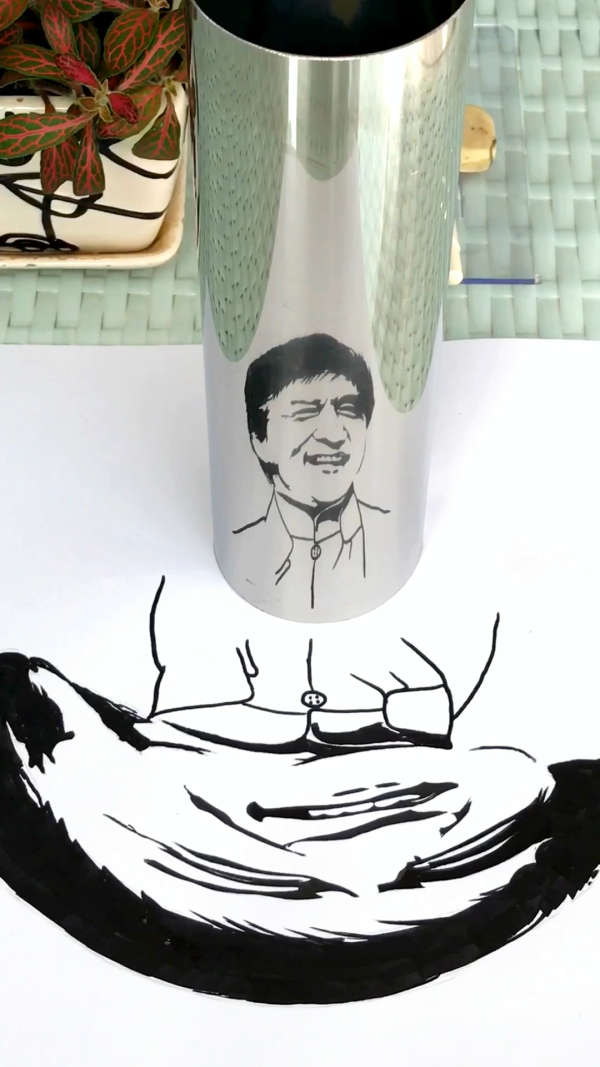 创意反映抽象画:成龙  给你不一样的创作惊喜