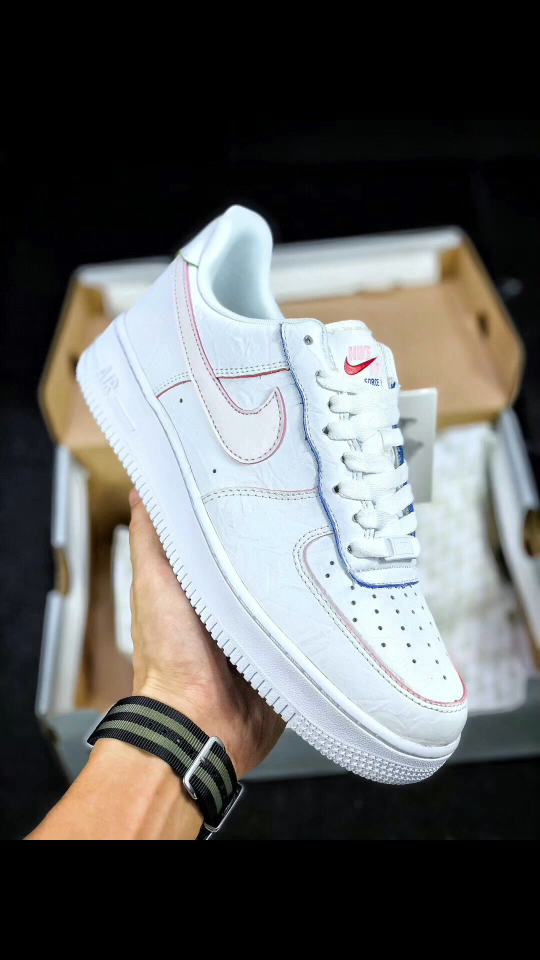 原装公司级6015空军一号 nike air force1 耐克白彩虹新配色