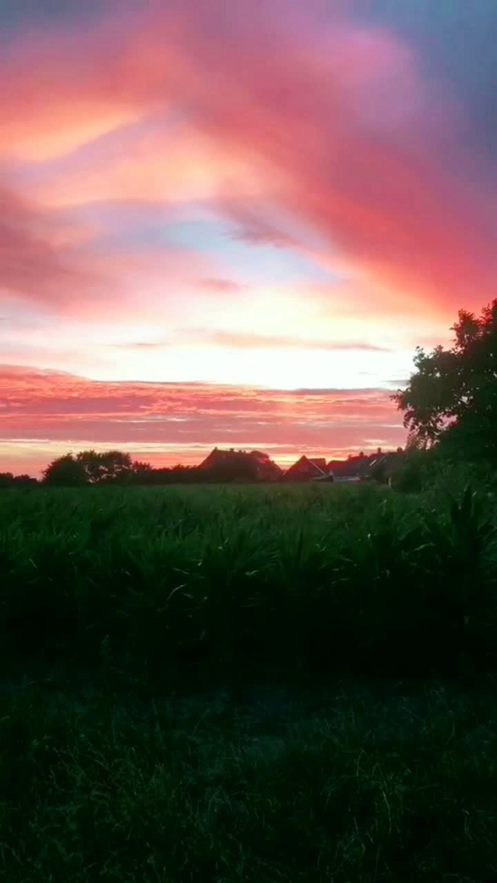 丹麦梦幻的晚霞