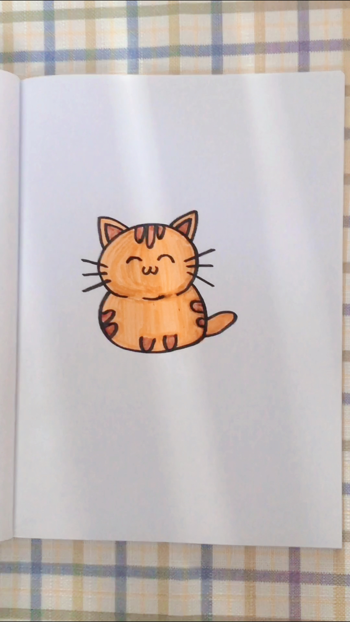 小猫咪简笔画教学;你家的小可爱又来撒娇了