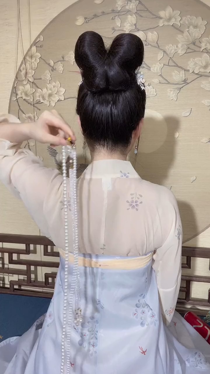 超简单的大唐郡主发型长歌行迪丽热巴李长歌发型教程汉服发型教程汉服