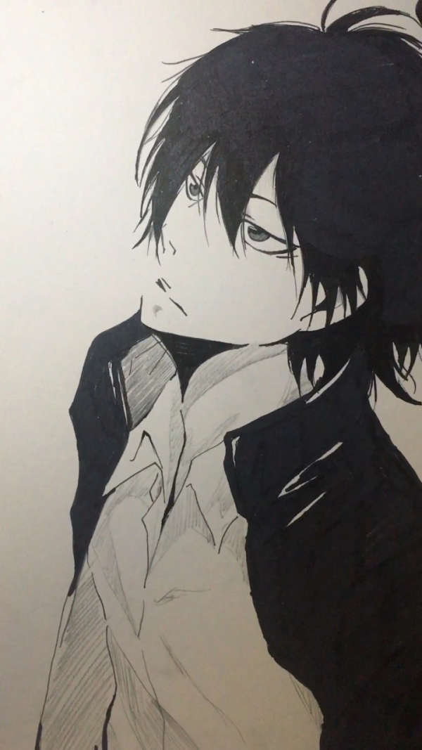 画一漫画男主.觉得很帅就画了 你觉得呢