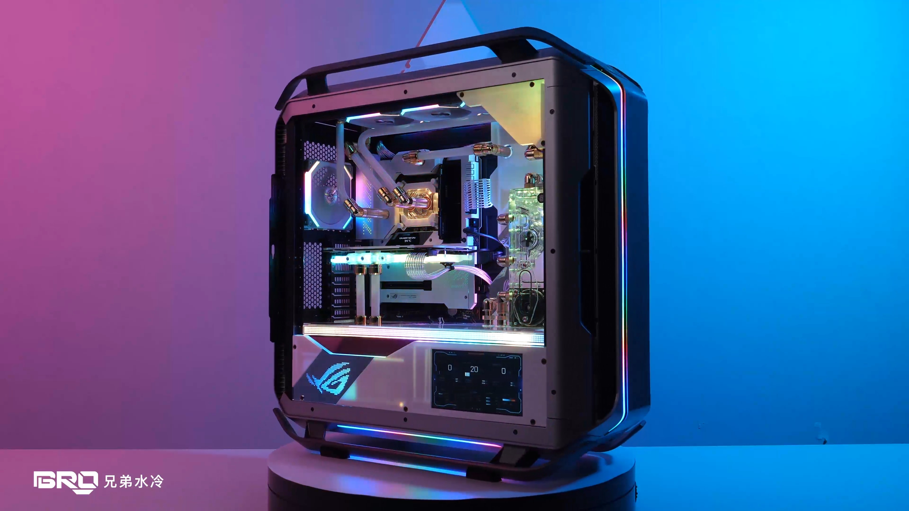 【bro水冷私人定制】酷冷至尊c700m 白色主题方案分体式水冷展示