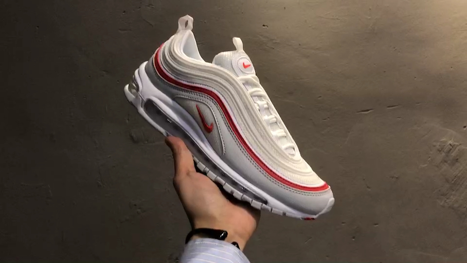 air max 97 og  university red 水泥白红