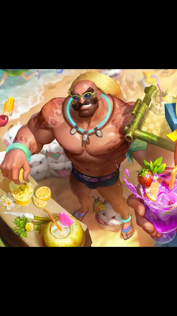 泳池派对丨布隆 皮肤3d预览#lol