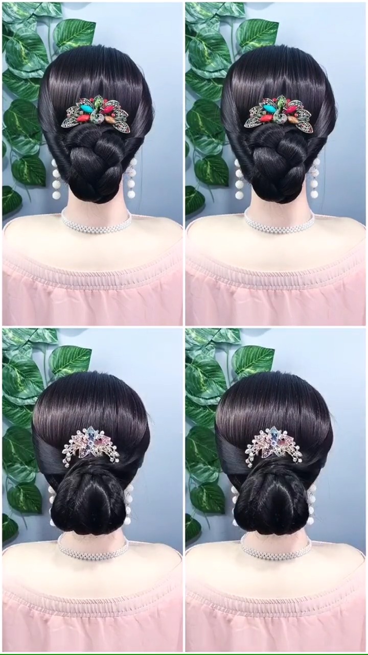 超有气质的妈妈发型,加上点缀太美了!#编发