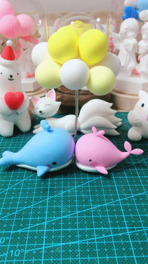 鲸鱼95宝宝粘土教程.送给大家～#彩乐陶#天天爱分享.