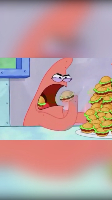 海绵宝宝:告诉你一种吃汉堡的新姿势, 这简直是太牛逼了!