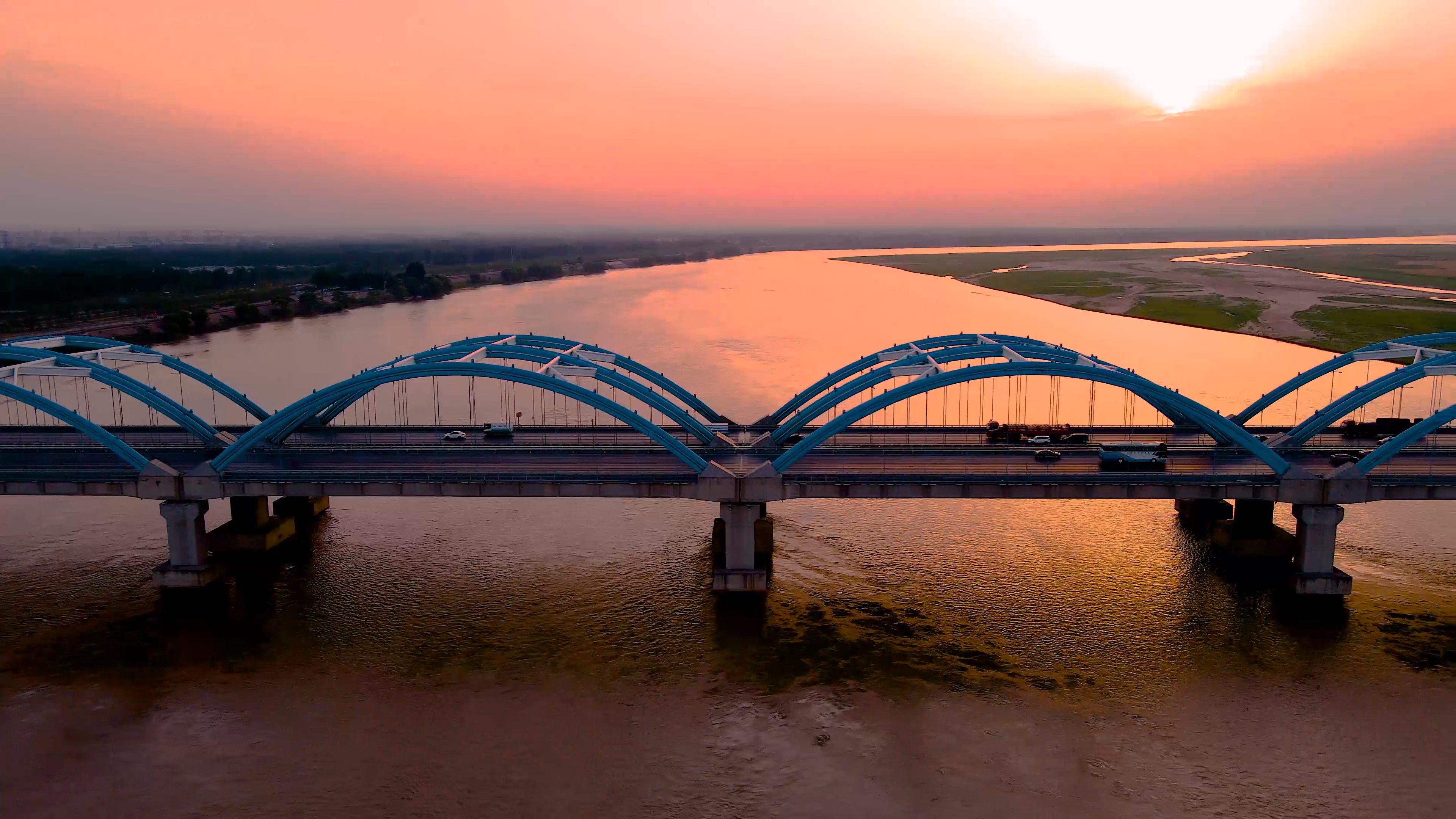 刘江黄河大桥#航拍 #身边的风景 #桥 #城市风景