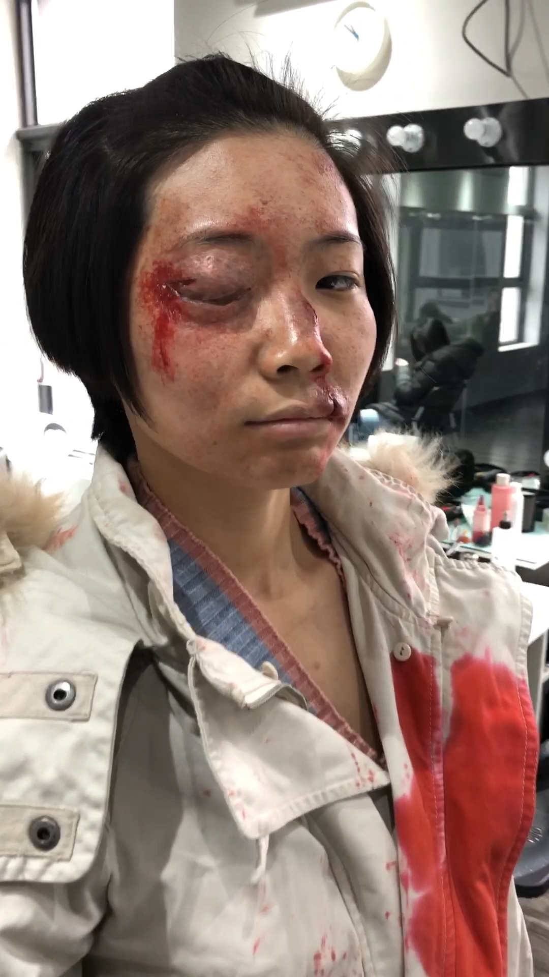 肤腊做的家暴妆～#刘吉特效